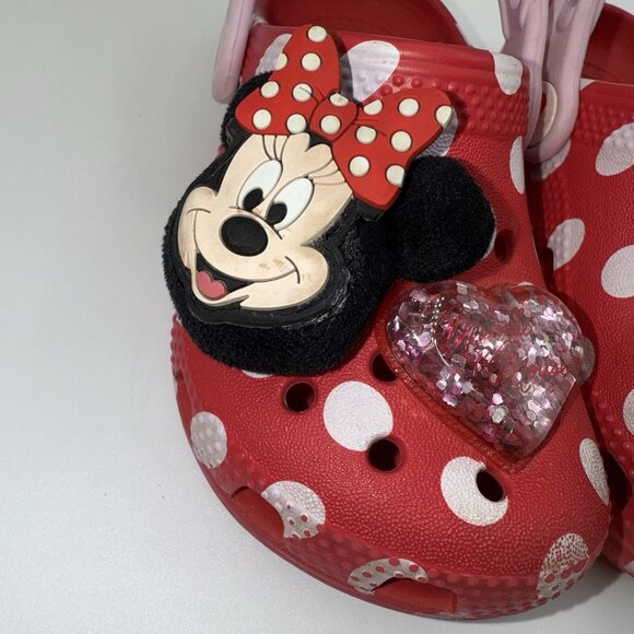 CROCS Disney Minnie Mouse Shoes Kids C 8 Classic Clog Play Toddler Sandal - Picture 5 of 10